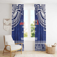Custom Samoa Cricket Window Curtain Go Champions Samoan - Polynesian Pride
