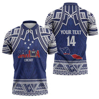 Custom Samoa Cricket Zipper Polo Shirt Go Champions Samoan - Polynesian Pride