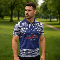 Custom Samoa Cricket Zipper Polo Shirt Go Champions Samoan - Polynesian Pride