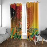Papua New Guinea Independence Day Window Curtain One People One Nation One Country