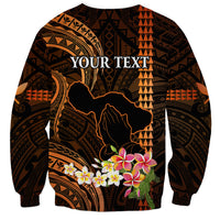 Personalised Hawaii Sweatshirt Pray For Maui Hawaiian Plumeria Be Strong Gold Verison LT14 - Polynesian Pride