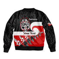 Personalised Te Reo Maori New Zealand Bomber Jacket Kia Haka Maori Fern With Tino Rangatiratanga LT14 - Polynesian Pride