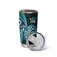 New Zealand Darts Tumbler Cup Happiness Is A Tight Threesome Maori Turquoise LT14 - Polynesian Pride