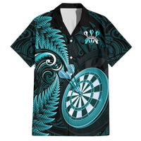 Personalised New Zealand Darts Kid Hawaiian Shirt Happiness Is A Tight Threesome Maori Turquoise LT14 Kid Turquoise - Polynesian Pride