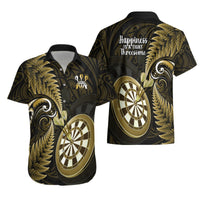 New Zealand Darts Hawaiian Shirt Happiness Is A Tight Threesome Maori Gold LT14 - Polynesian Pride