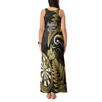 New Zealand Darts Tank Maxi Dress Happiness Is A Tight Threesome Maori Gold LT14 - Polynesian Pride