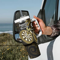 New Zealand Darts Tumbler With Handle Happiness Is A Tight Threesome Maori Gold LT14 - Polynesian Pride