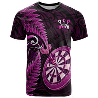 New Zealand Darts T Shirt Happiness Is A Tight Threesome Maori Pink LT14 Pink - Polynesian Pride
