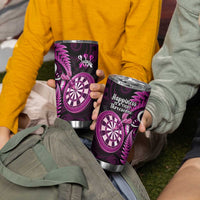New Zealand Darts Tumbler Cup Happiness Is A Tight Threesome Maori Pink LT14 - Polynesian Pride