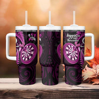 New Zealand Darts Tumbler With Handle Happiness Is A Tight Threesome Maori Pink LT14 - Polynesian Pride