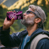 Personalised New Zealand Darts 4 in 1 Can Cooler Tumbler Happiness Is A Tight Threesome Maori Pink