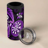 New Zealand Darts 4 in 1 Can Cooler Tumbler Happiness Is A Tight Threesome Maori Purple