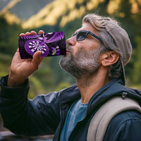 Personalised New Zealand Darts 4 in 1 Can Cooler Tumbler Happiness Is A Tight Threesome Maori Purple