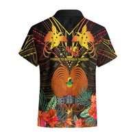 Papua New Guinea Central Province Hawaiian Shirt Papua Niugini Coat Of Arms With Flag Style LT14 - Polynesian Pride