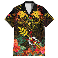 Papua New Guinea Chimbu Province Family Matching Long Sleeve Bodycon Dress and Hawaiian Shirt Papua Niugini Coat Of Arms With Flag Style LT14 Dad's Shirt - Short Sleeve Black - Polynesian Pride