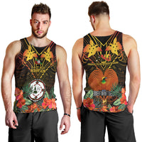 Papua New Guinea East New Britain Province Men Tank Top Papua Niugini Coat Of Arms With Flag Style LT14 - Polynesian Pride