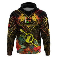 Papua New Guinea Southern Highlands Province Hoodie Papua Niugini Coat Of Arms With Flag Style LT14 Black - Polynesian Pride