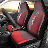 Custom New Caledonia Football Car Seat Cover Allez Les Cagous Grey Version - Polynesian Pride
