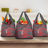 Custom New Caledonia Football Grocery Bag Allez Les Cagous Grey Version LT14 3-pack One Size Grey - Polynesian Pride
