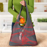 Custom New Caledonia Football Grocery Bag Allez Les Cagous Grey Version LT14 - Polynesian Pride