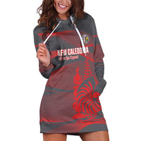 Custom New Caledonia Football Hoodie Dress Allez Les Cagous Grey Version - Polynesian Pride