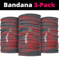 Custom New Caledonia Football Neck Gaiter Allez Les Cagous Grey Version - Polynesian Pride