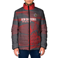 Custom New Caledonia Football Padded Jacket Allez Les Cagous Grey Version - Polynesian Pride