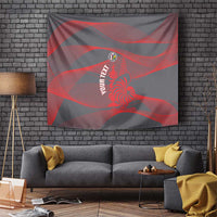 Custom New Caledonia Football Tapestry Allez Les Cagous Grey Version - Polynesian Pride
