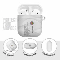 Custom New Caledonia Football AirPods Case Allez Les Cagous White Version - Polynesian Pride