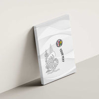 Custom New Caledonia Football Canvas Wall Art Allez Les Cagous White Version - Polynesian Pride