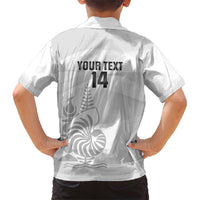 Custom New Caledonia Football Family Matching Short Sleeve Bodycon Dress and Hawaiian Shirt Allez Les Cagous White Version - Polynesian Pride