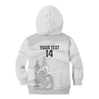 Custom New Caledonia Football Kid Hoodie Allez Les Cagous White Version - Polynesian Pride