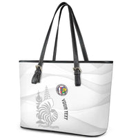 Custom New Caledonia Football Leather Tote Bag Allez Les Cagous White Version LT14 - Polynesian Pride
