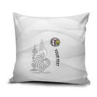 Custom New Caledonia Football Pillow Cover Allez Les Cagous White Version - Polynesian Pride
