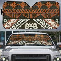Bula Fiji Tapa Auto Sun Shade Fijian Masi Vintage Vibes - Polynesian Pride