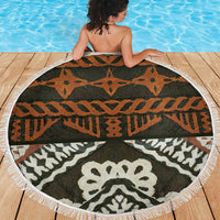 Bula Fiji Tapa Beach Blanket Fijian Masi Vintage Vibes - Polynesian Pride
