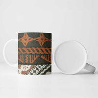 Bula Fiji Tapa Ceramic Mug Fijian Masi Vintage Vibes - Polynesian Pride