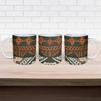 Bula Fiji Tapa Ceramic Mug Fijian Masi Vintage Vibes - Polynesian Pride