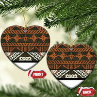 Bula Fiji Tapa Ceramic Ornament Fijian Masi Vintage Vibes - Polynesian Pride