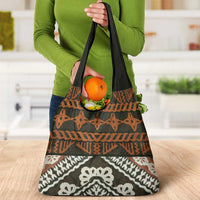 Bula Fiji Tapa Grocery Bag Fijian Masi Vintage Vibes LT14 - Polynesian Pride