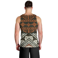 Bula Fiji Tapa Men Tank Top Fijian Masi Vintage Vibes - Polynesian Pride