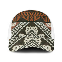 Bula Fiji Tapa Mesh Trucker Cap Fijian Masi Vintage Vibes - Polynesian Pride