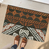 Bula Fiji Tapa Rubber Doormat Fijian Masi Vintage Vibes - Polynesian Pride