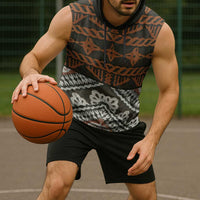 Bula Fiji Tapa Sleeveless Hoodie Fijian Masi Vintage Vibes - Polynesian Pride