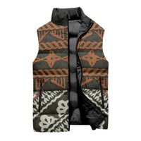 Bula Fiji Tapa Sleeveless Puffer Jacket Fijian Masi Vintage Vibes - Polynesian Pride