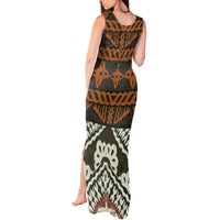 Bula Fiji Tapa Tank Maxi Dress Fijian Masi Vintage Vibes - Polynesian Pride