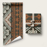 Bula Fiji Tapa Wrapping Paper Fijian Masi Vintage Vibes LT14 58" × 23" Brown - Polynesian Pride