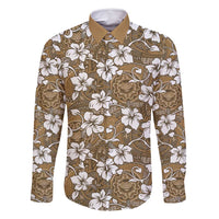 Kuvui Bula Fiji Family Matching Long Sleeve Bodycon Dress and Hawaiian Shirt Fijian Tapa Seamless Hibiscus - Polynesian Pride