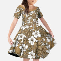 Kuvui Bula Fiji Family Matching Summer Maxi Dress and Hawaiian Shirt Fijian Tapa Seamless Hibiscus - Polynesian Pride