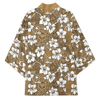 Kuvui Bula Fiji Kimono Fijian Tapa Seamless Hibiscus - Polynesian Pride